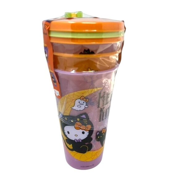 Zak Other - Zak Designs 3pc 25 Fl Oz Glow in the Dark Hello Kitty Halloween Tumbler Set